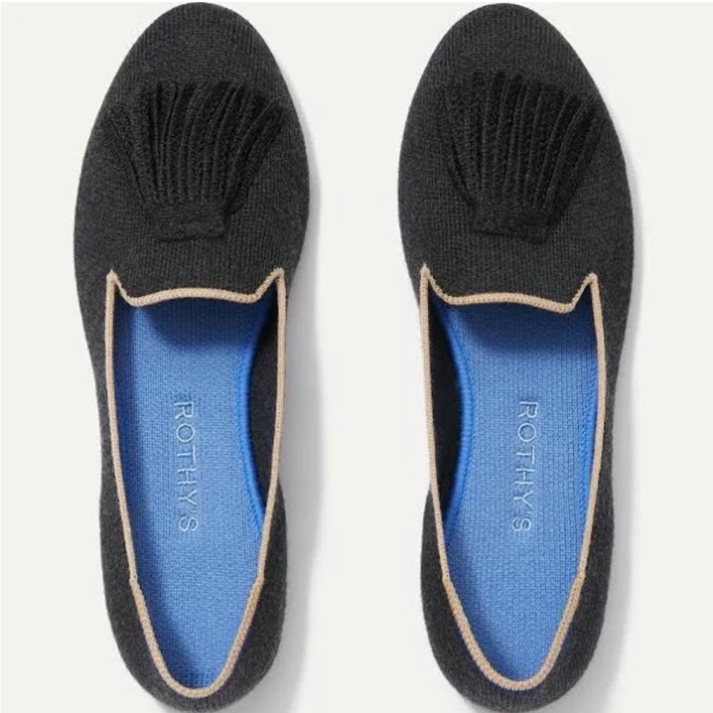 Rothy’s The Merino Tassel Loafer Black Size 7